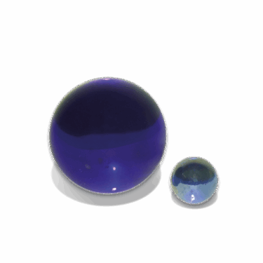 Glaskugel blau beruhigend