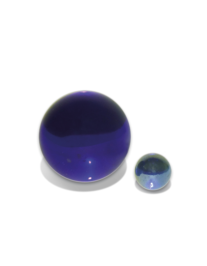 Glaskugel blau beruhigend