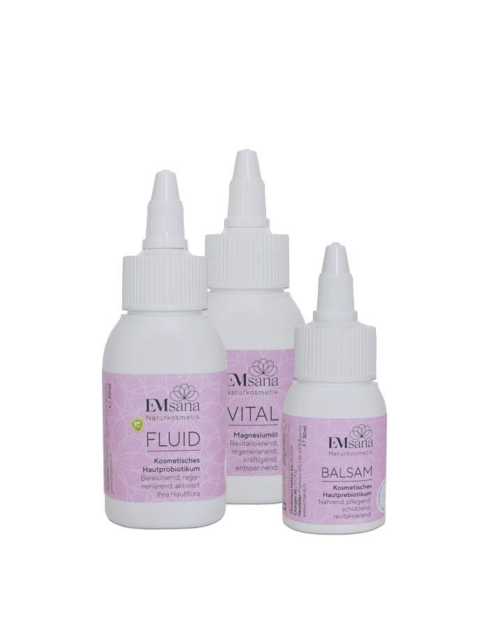 EM Sana Reiseset Fluid, Balsamöl + Vital